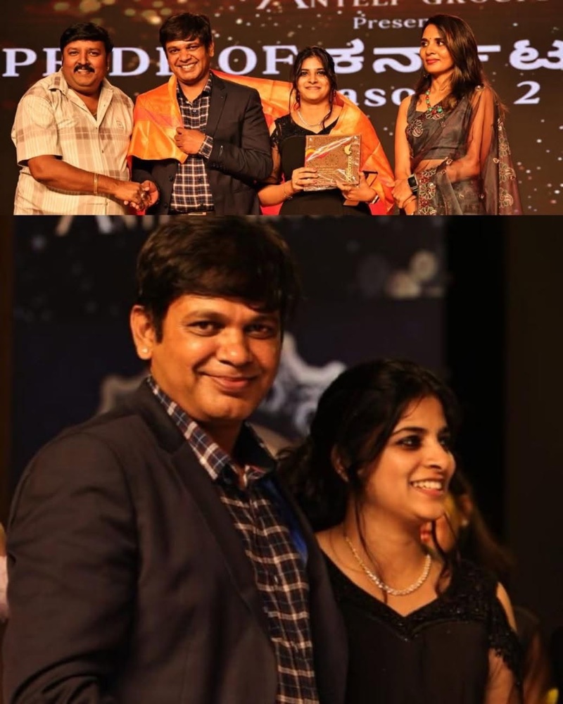 Recognized at an awards ceremony